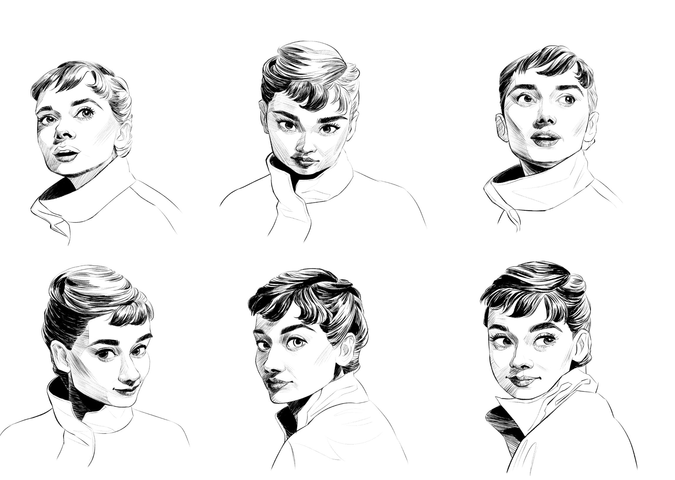 Audrey Hepburn B&amp;W